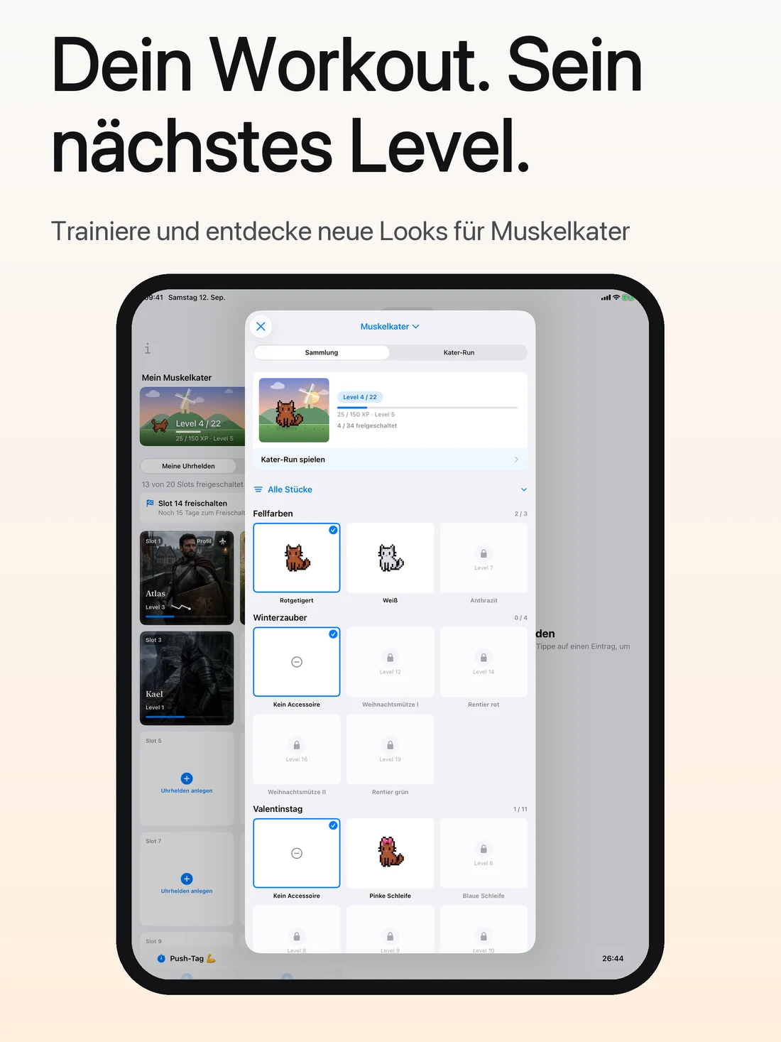 Dein Muskelkater auf dem iPad